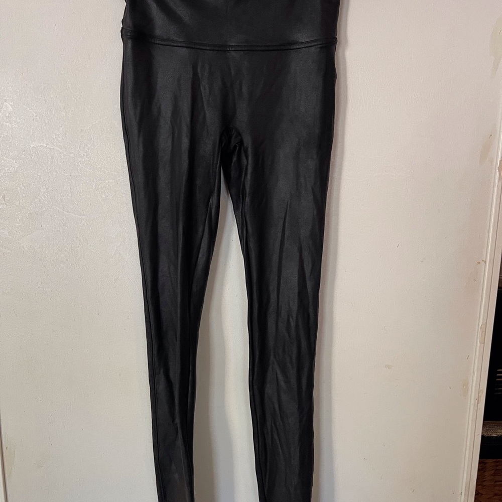 SPANX Shiny Black Leggings